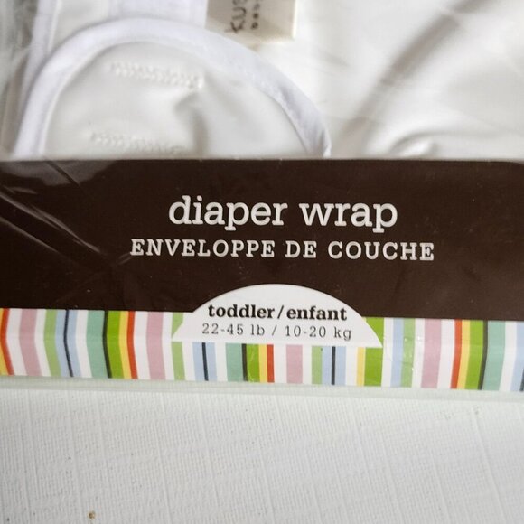 ADORABLE KUSHIES DIAPER WRAP White Toddle/Infant 22-45lbs BNIP Canadian Made - Picture 2 of 3